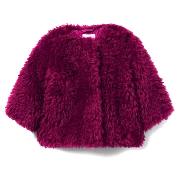Janie and Jack Other - Brand New Janie & Jack Girls Burgundy Sherpa Jacket, Size 3-4, Super Stylish!!
